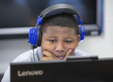 Student studying code 